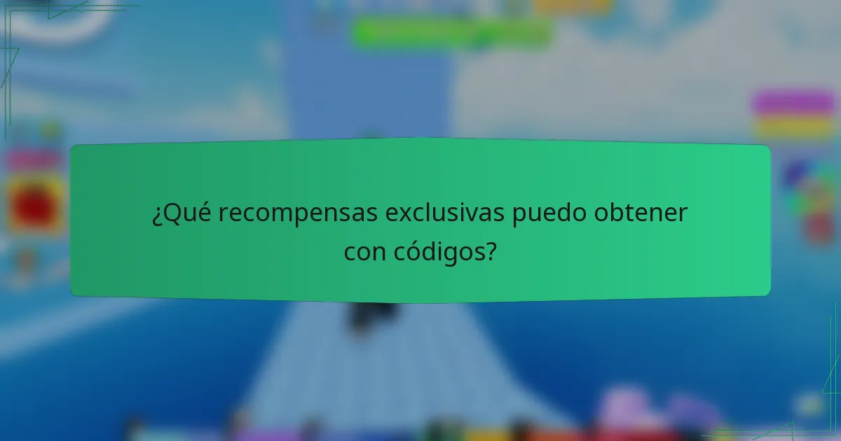 ¿Qué recompensas exclusivas puedo obtener con códigos?